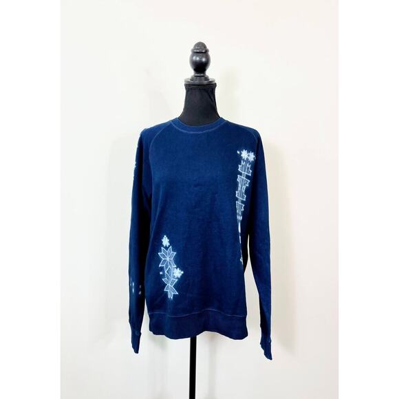 Free People 11.11 X We The Free Kolz Sweatshirt in Blue Small Pullover Knit - Picture 1 of 5